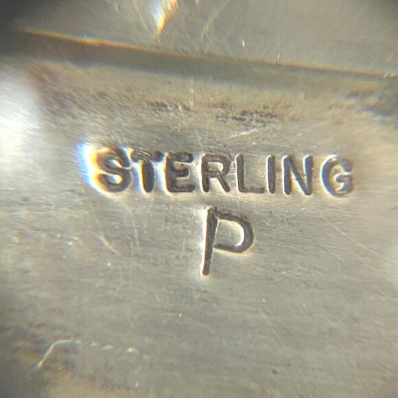 VTG Sterling Silver 925 Navajo Pink MOP Bear Paw Shadowbox Cuff Bracelet 6.5" - Picture 8 of 16